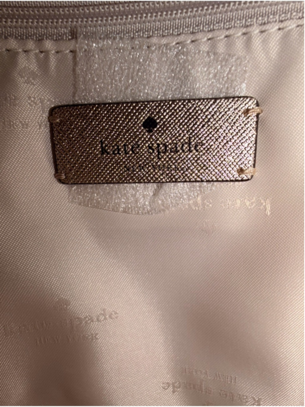 Kate Spade New York Gold Glimmer Satchel Crossbody NWOT - Picture 4 of 9
